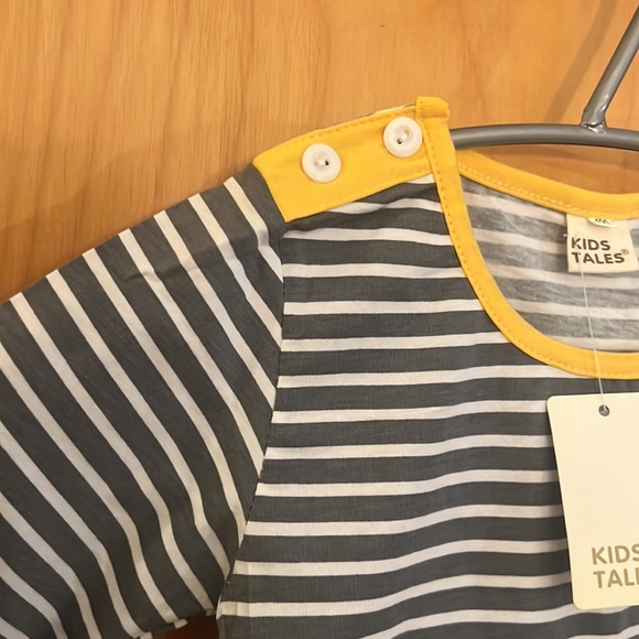 Kid Tales Striped Dress with Deer size 3-4 years NWT - Picture 7 of 8